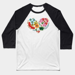 Floral heart Baseball T-Shirt